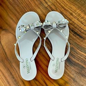 Valentino Garavani Rockstus PVC Flat Thong Sandals